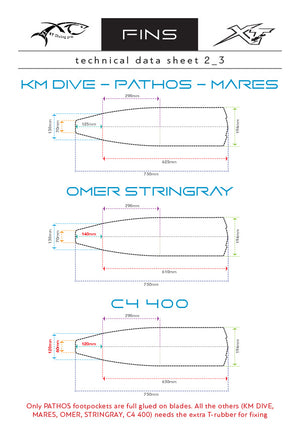 XT Diving Pro - Training Bifins / C4-400 Footpocket